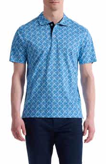 Hendrix Digital Floral Tile Print Pima Cotton Polo