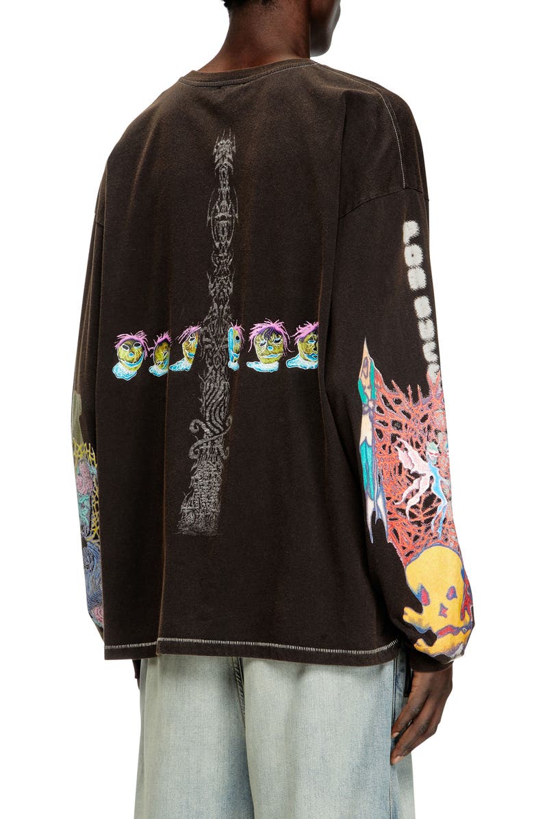 DIESEL<sup>®</sup> Graphic Long Sleeve T-Shirt, Alternate, color, 