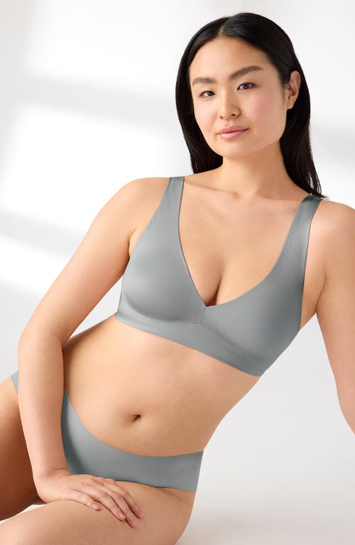 True & Co. True & Co Shiny Wireless Unlined Bra In Green