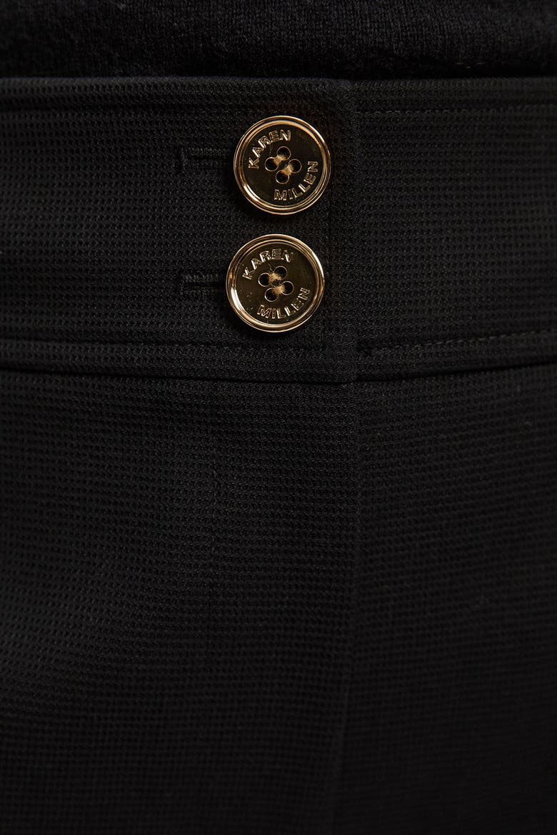 Textured Stretch Straight Leg Trouser, Alternate, color, Black