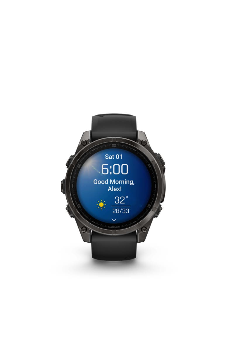 Garmin fenix 8 47mm, AMOLED, Outdoor and Fitness GPS Smartwatch, Saphire, Alternate, color, Titanium Black