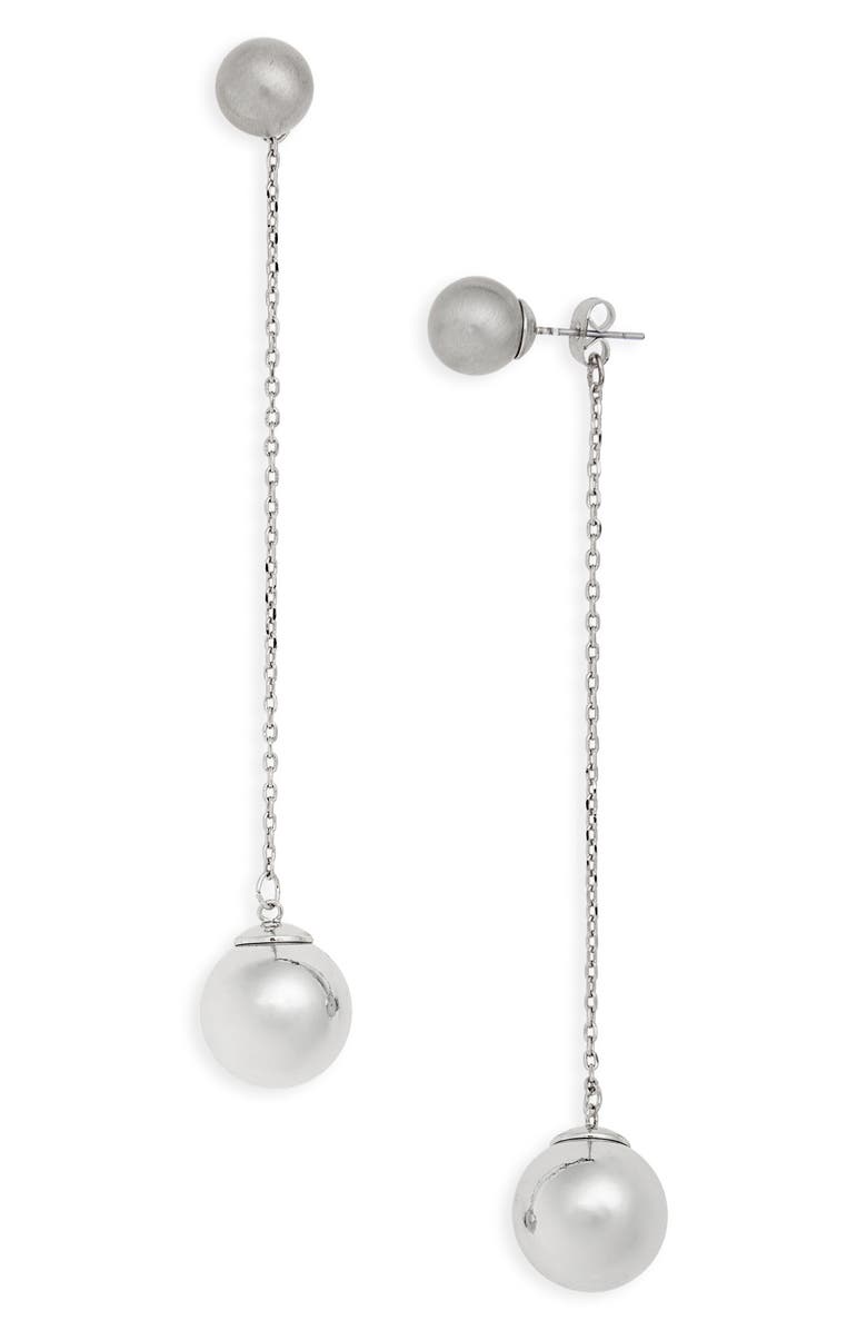 Rebecca Minkoff Double Sphere Front/Back Earrings, Main, color, 