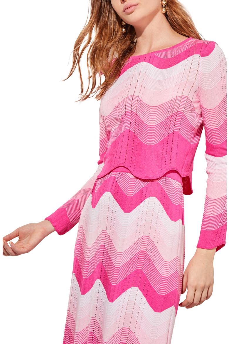Stripe Crop Top, Alternate, color, CARMINE ROSE MULTI