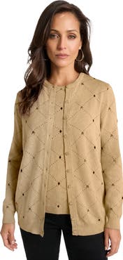 Jessica London Fine Gauge Button Front Cardigan