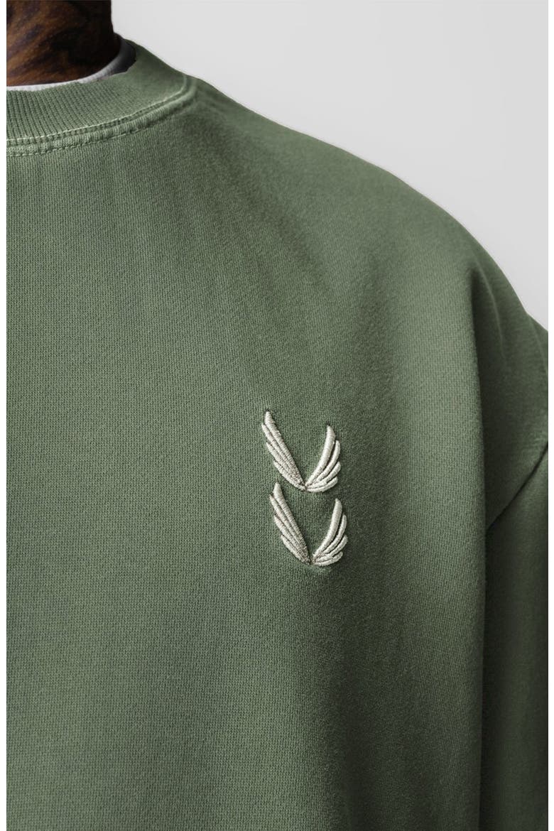 Tech Essential Distressed Crewneck, Alternate, color, Faded Olive