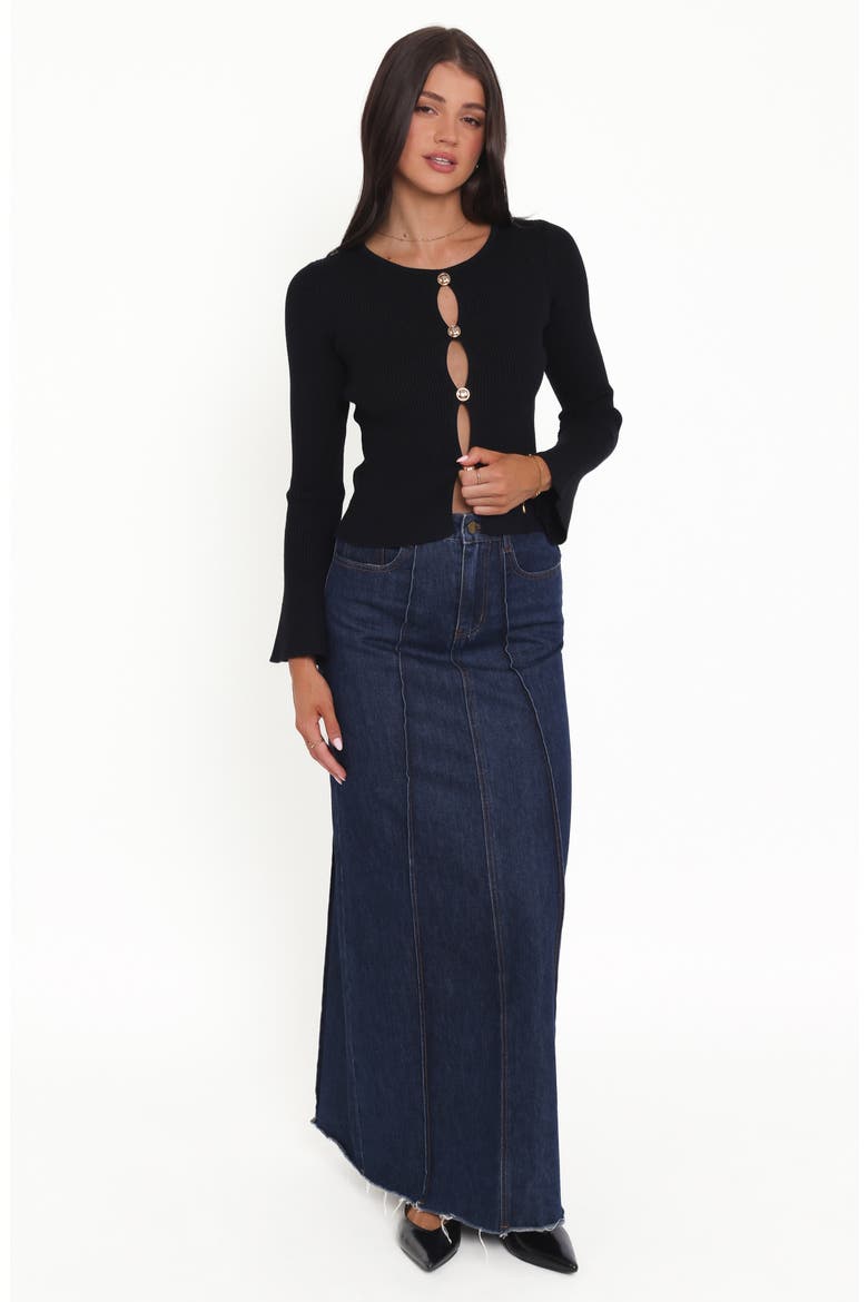 Rosienna Cutout Rib Top, Alternate, color, BLACK
