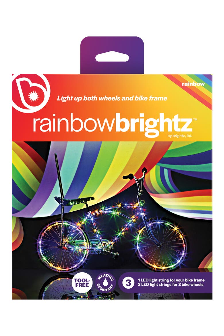 Rainbow Bike LED Lights Bundle Set, Main, color, RAINBOW