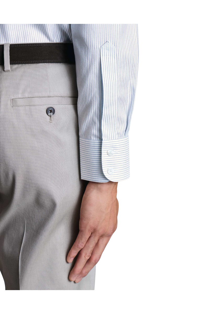 Charles Tyrwhitt Non-Iron Twill Fine Stripe Shirt, Alternate, color, Indigo Blue