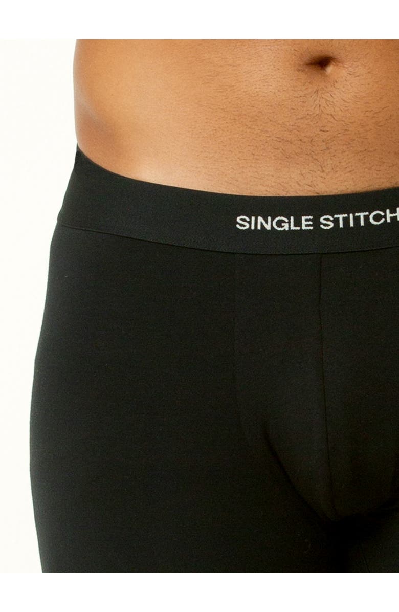 Single Stitch Cotton Modal Boxer Brief 4-Pack, Alternate, color, Black Blue Gray