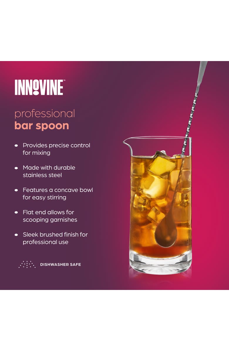 Innovine Professional Bar Spoon, Alternate, color, Silver