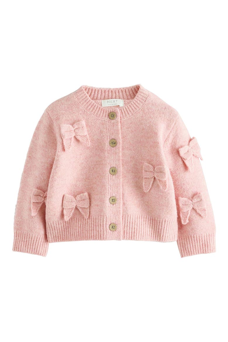 Kids' Bow Embellished Cardigan, Main, color, PINK