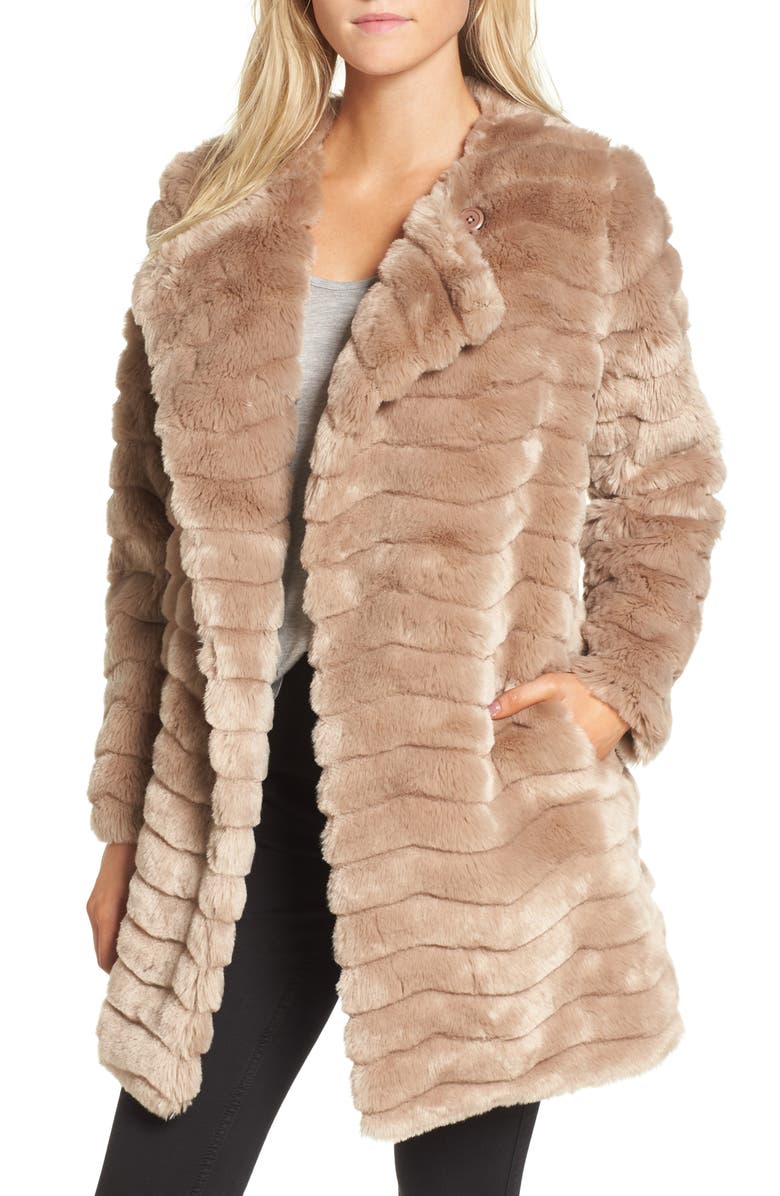 BB Dakota by Steve Madden BB Dakota McCoy Faux Fur Coat, Main, color, 