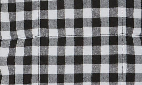Shop Vigoss Gingham Channel Quilted Jacket In Black/white