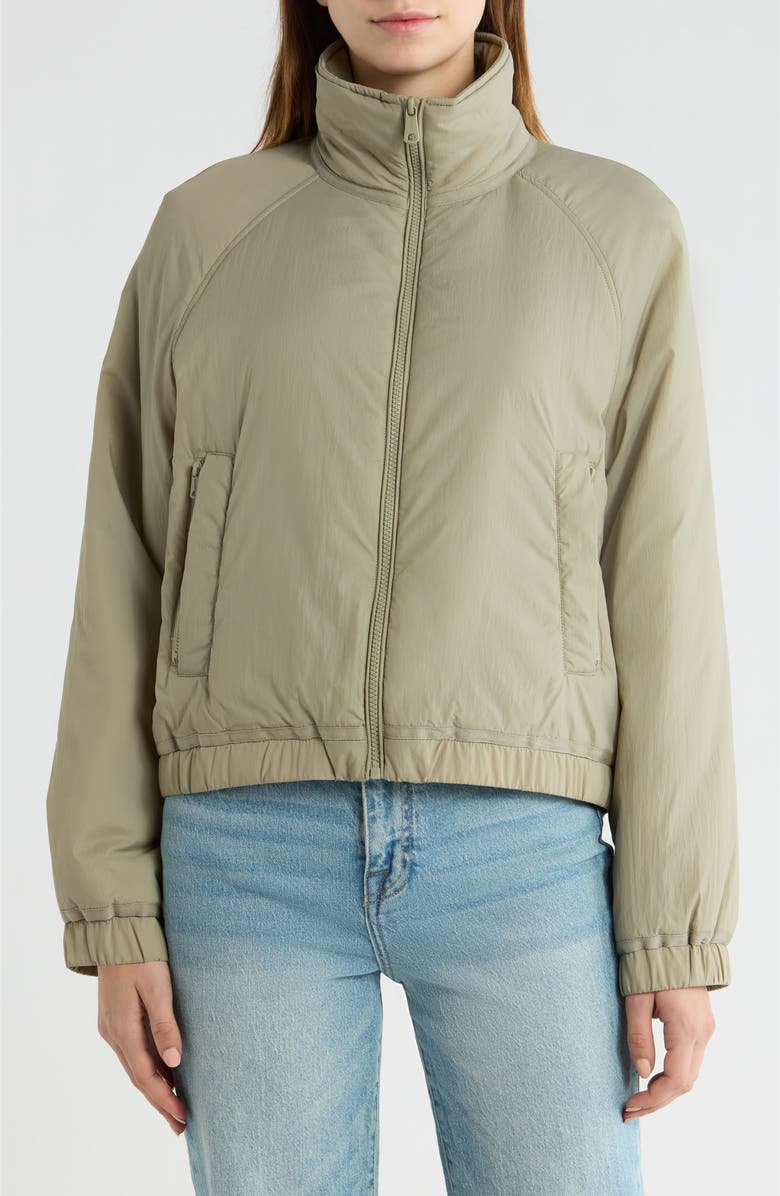 Bernardo Short Cloudweight Nylon Jacket, Alternate, color, Olive Stone