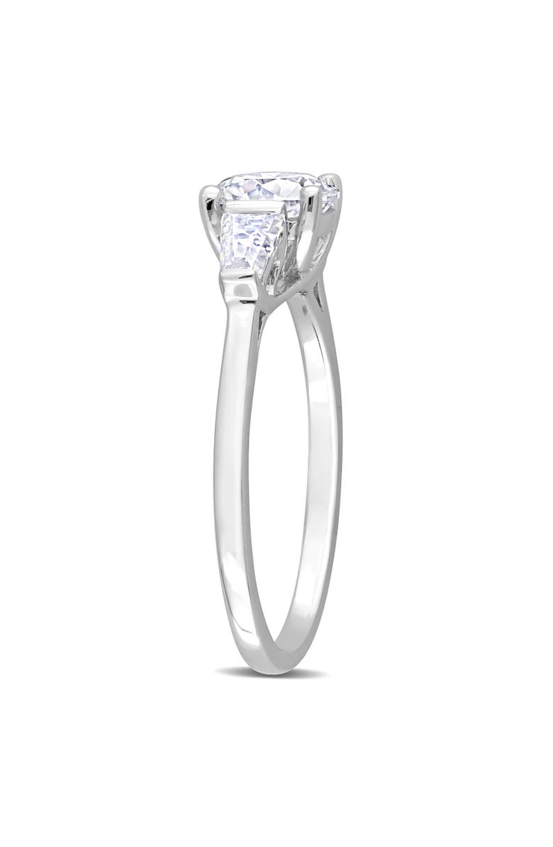 Julianna B. Moissanite 3-Stone Ring Sterling Silver, Alternate, color, Sterling Silver