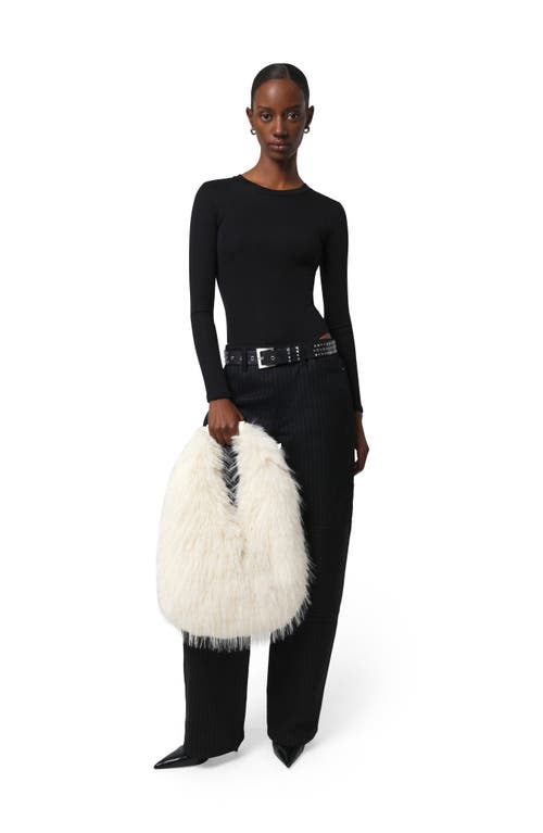 Apparis Colette Faux Fur Ring Bag In White