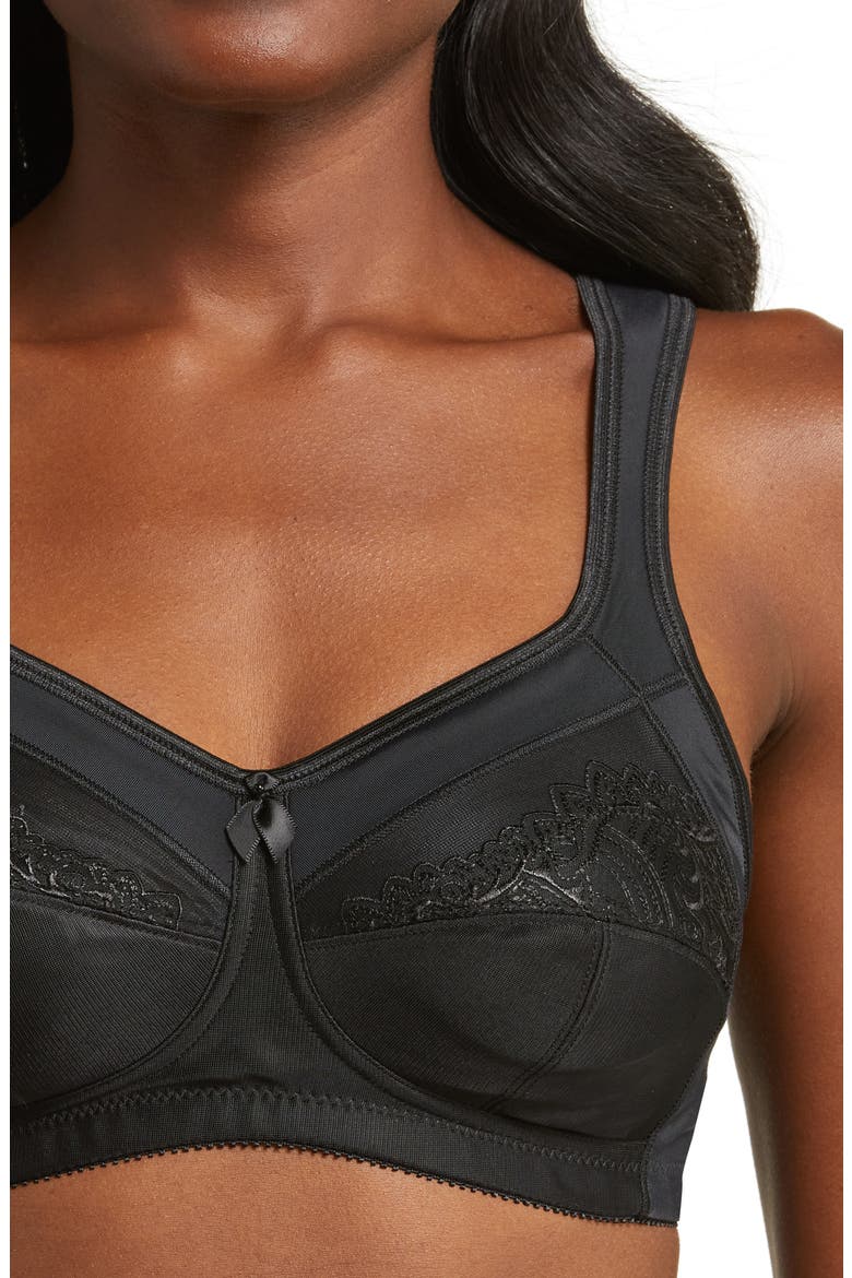 Isadora Wireless Pocketed Bra, Alternate, color, BLACK
