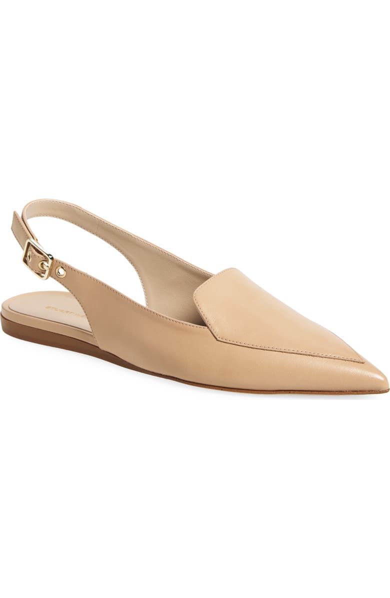 Stuart Weitzman Ryder Slingback Flat, Main, color, Golden Beige
