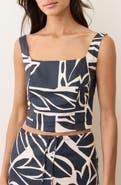 Marine Layer Zoe Print Crop Tank