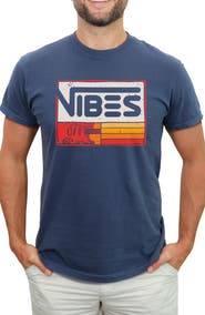 Lost Gods Men's Lost Gods Vibes Retro Logo Graphic T-Shirt