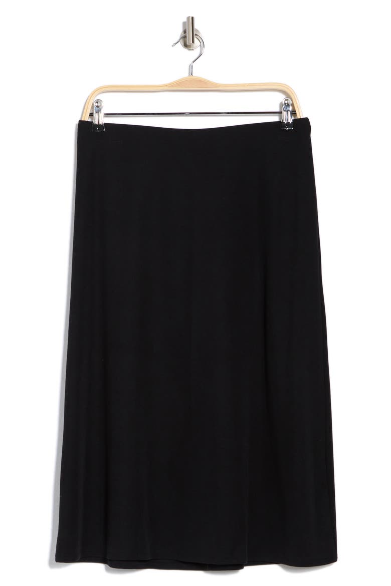 Knit Midi Skirt, Alternate, color, BLACK
