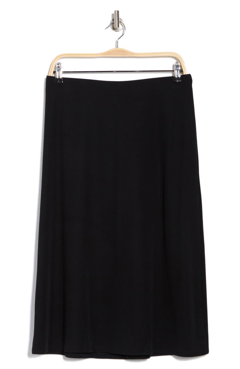 NORDSTROM RACK Knit Midi Skirt, Alternate, color, Black