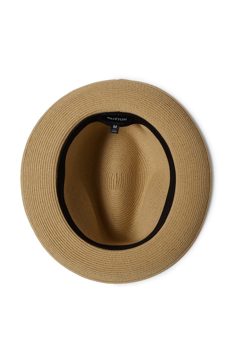 Brixton Horton Packable Straw Fedora, Alternate, color,