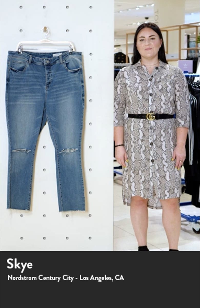 Madison Distressed Straight Leg Ankle Jeans, sales video thumbnail