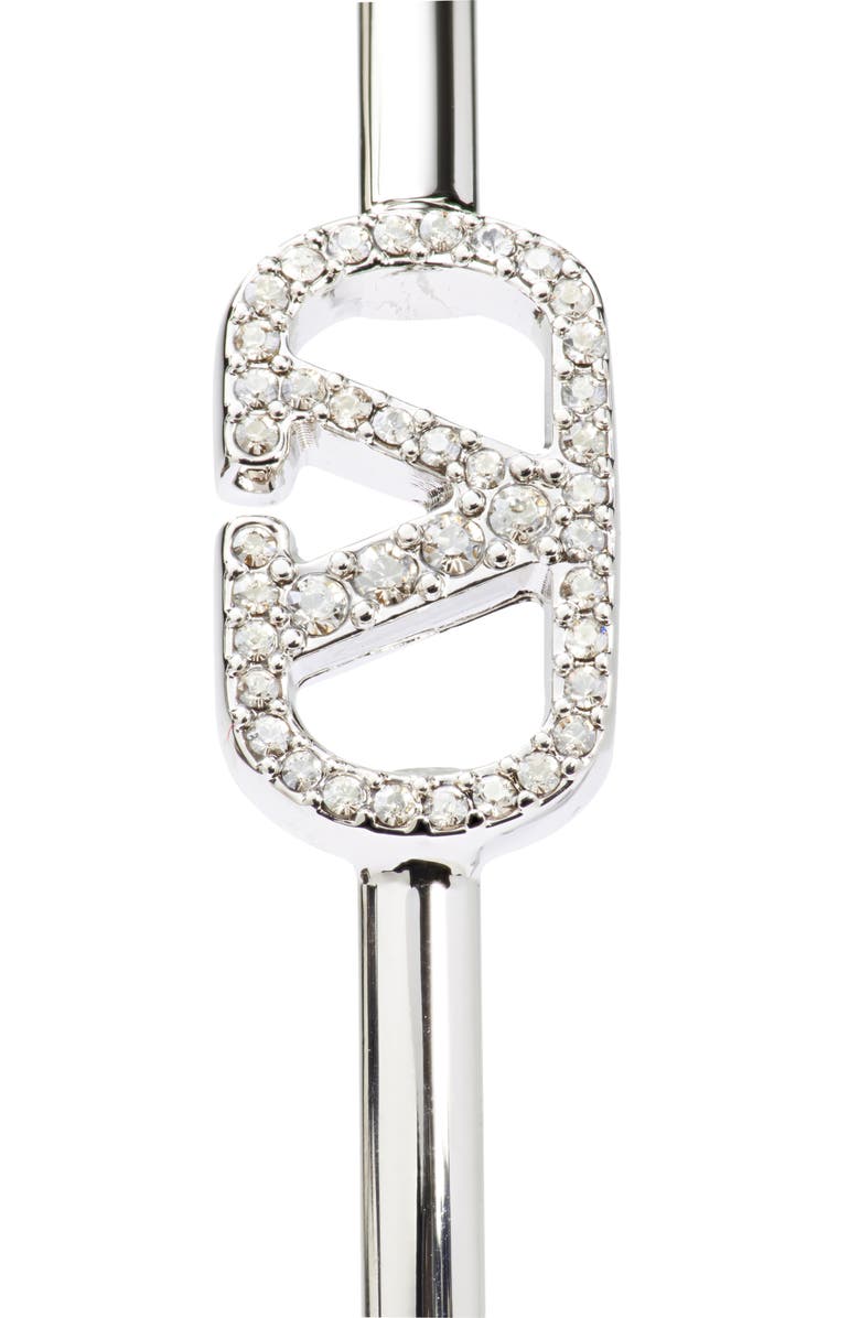 Valentino Garavani Crystal Embellished VLOGO Headband, Alternate, color, Crystal