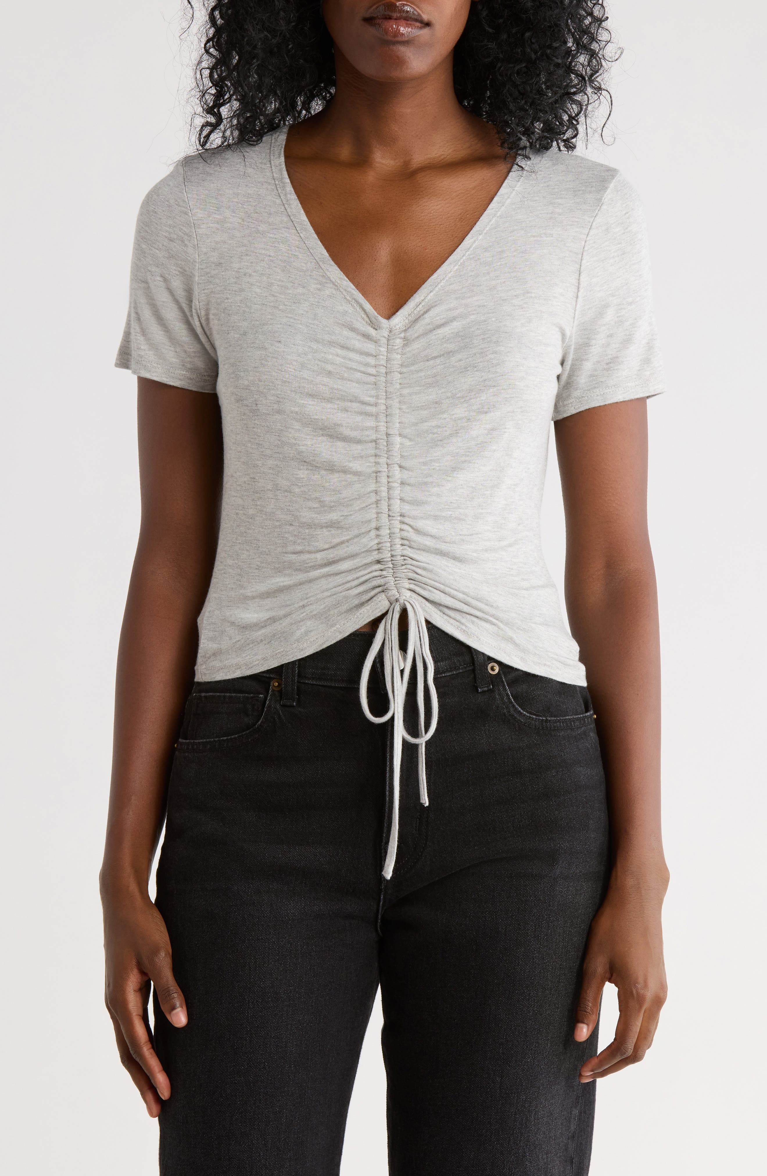 Drawstring Ruched Front Top - image 3