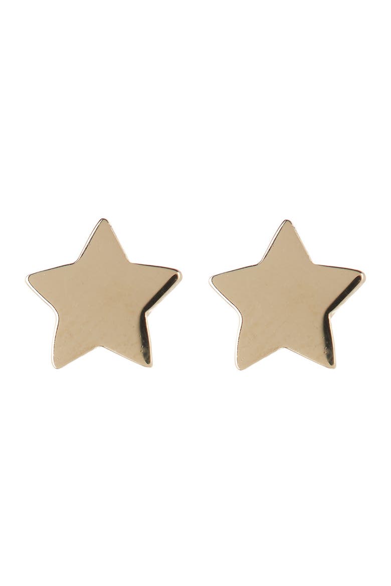 14K Yellow Gold Star Earrings, Main, color, YELLOW