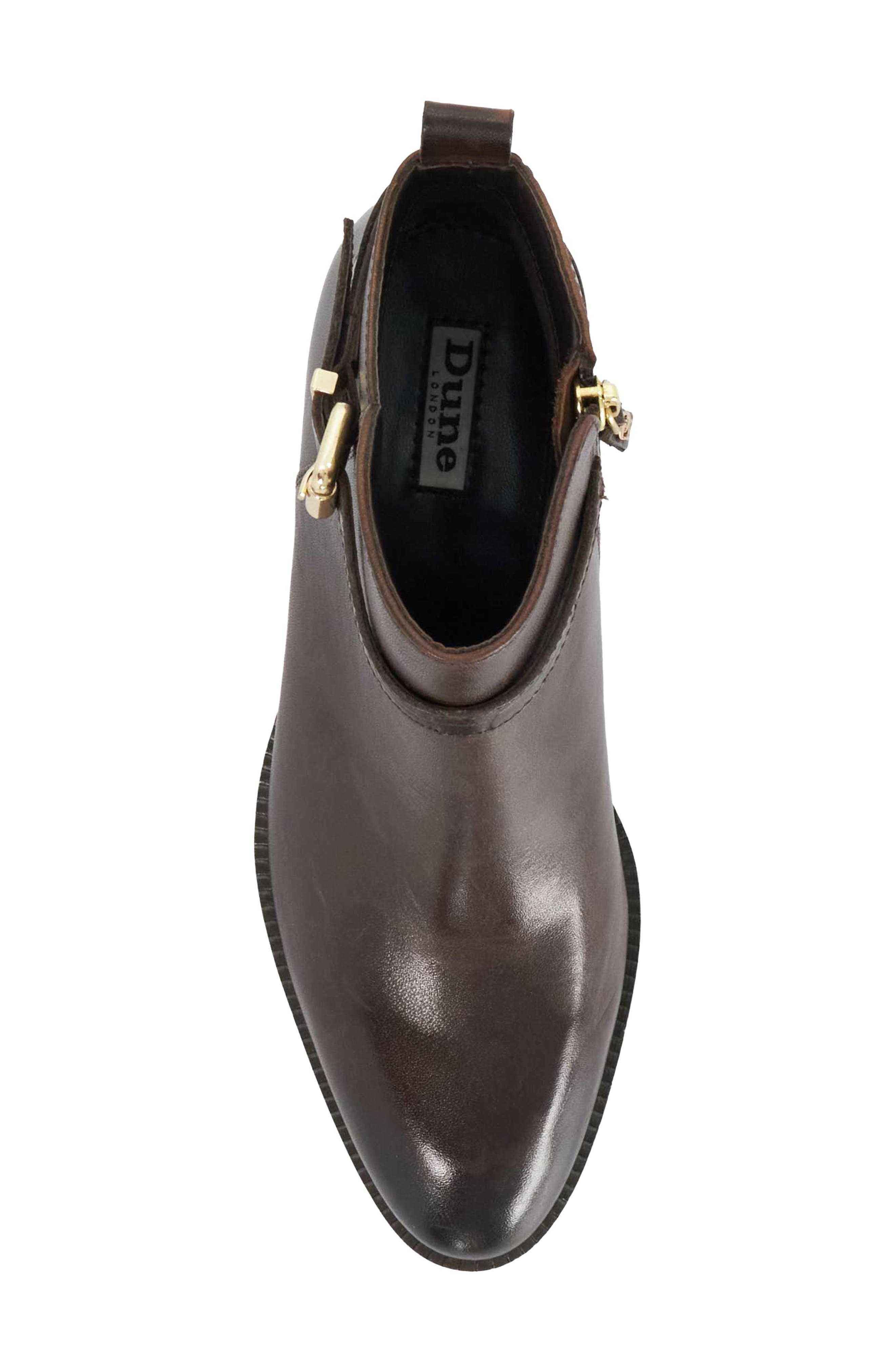 Princes Leather Bootie, Alternate, color, BROWN