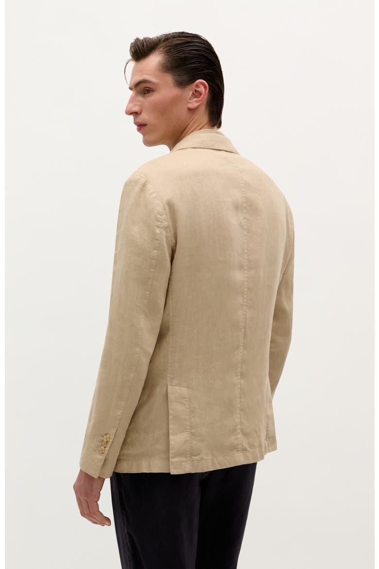 Florence Linen Blazer, Alternate, color, Taupe