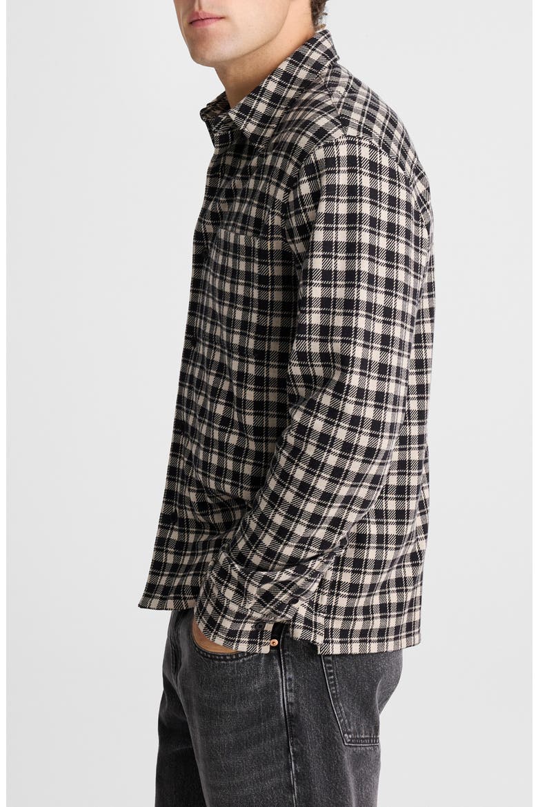 Devoe Button-Up Shirt, Alternate, color, PLAID CHARCOAL