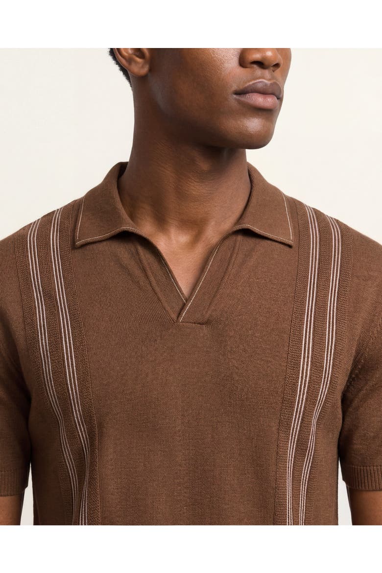 Horton Tailored Fit Silk Cotton Polo Shirt, Alternate, color, Chestnut/Chai