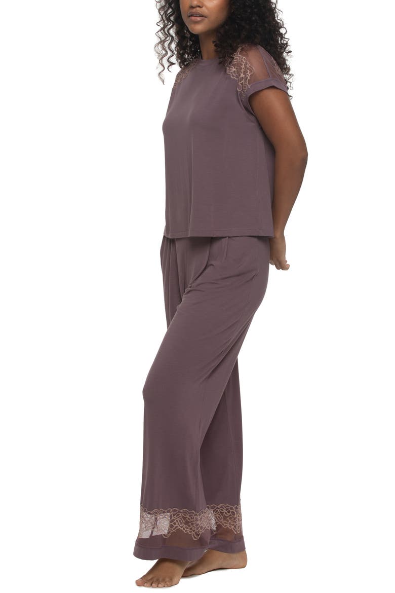 Esme Tee and Pants Pajama Set, Alternate, color, FLINT
