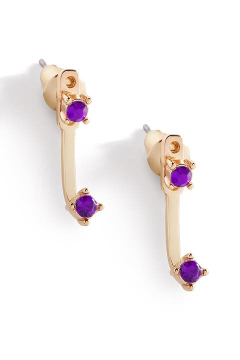 Birthstone Drop Ear Jacket Earrings
