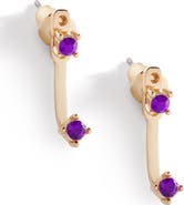 Mint & Lily Birthstone Drop Ear Jacket Earrings