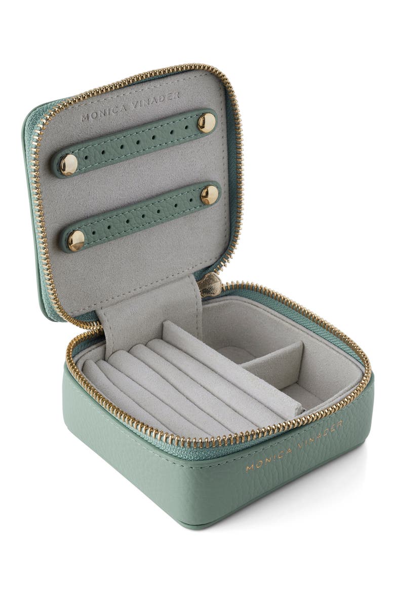 Leather Jewelry Box, Alternate, color, SAGE