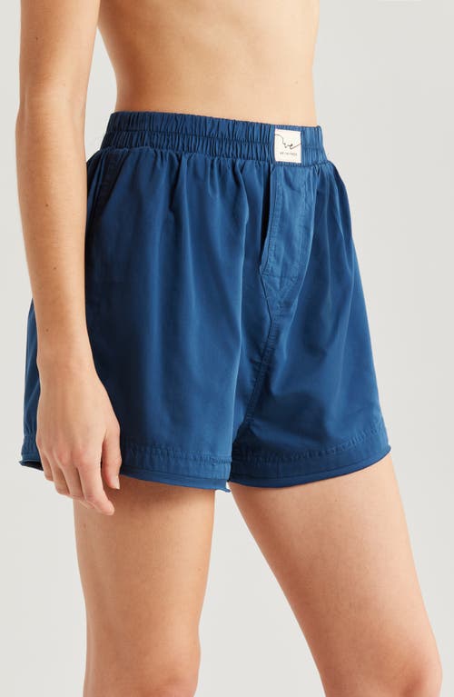 Free People Day To Day Boxer Shorts In Blue
