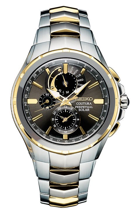 Coutura Perpetual Chronograph Solar Bracelet Watch, 44mm