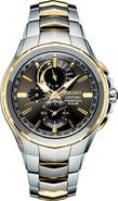 SEIKO WATCHES Coutura Perpetual Chronograph Solar Bracelet Watch, 44mm