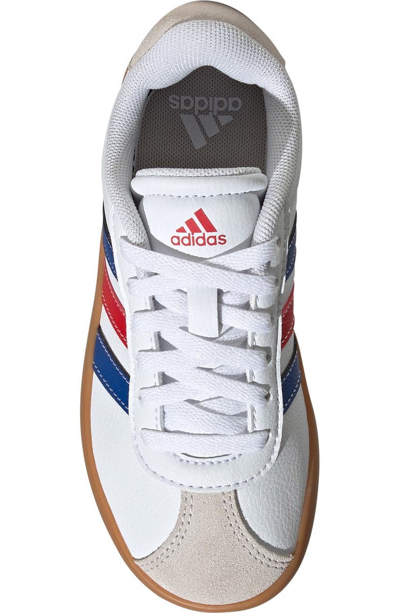 adidas Kids' VL Court 3.0 Sneaker, Alternate, color, White/ Royal Blue/ Scarlet