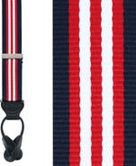 Trafalgar Sumner 35mm Grosgrain Weave Striped Button End Suspenders