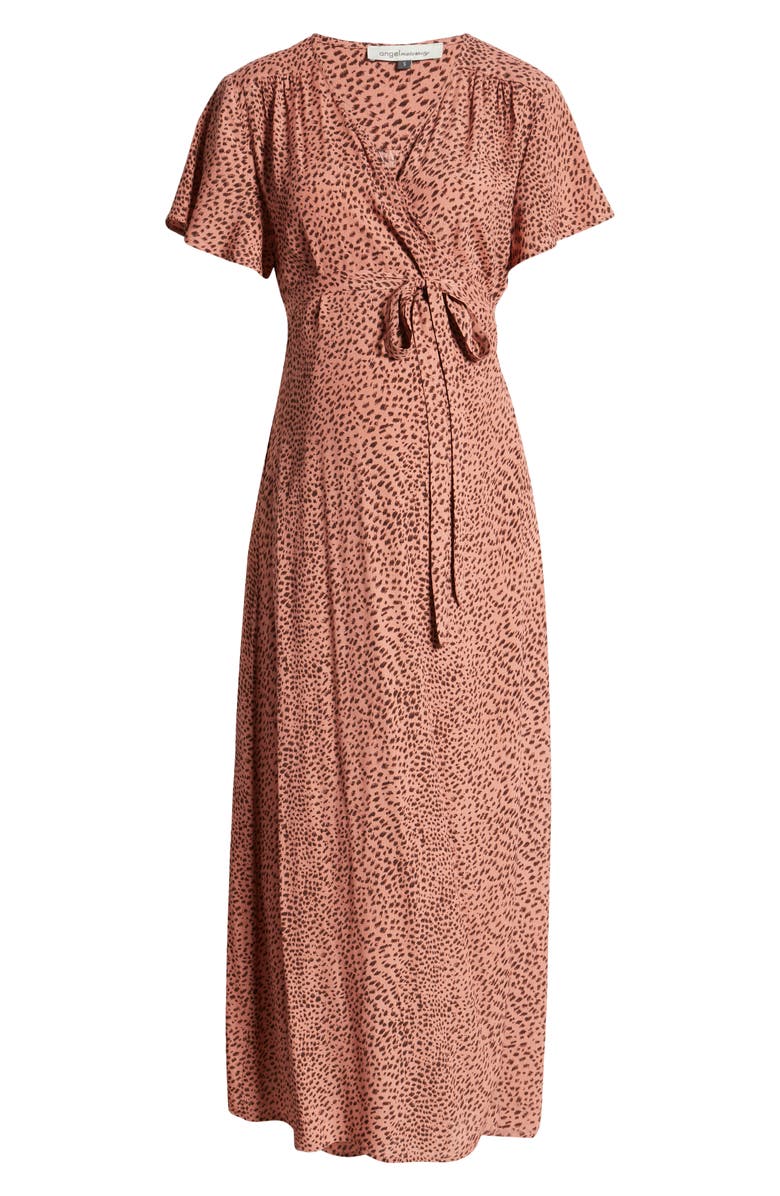 Angel Maternity Maternity Wrap Dress, Alternate, color, 
