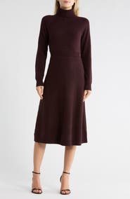 Derek Lam 10 Crosby Bethany Long Sleeve Wool Turtleneck Sweater Dress
