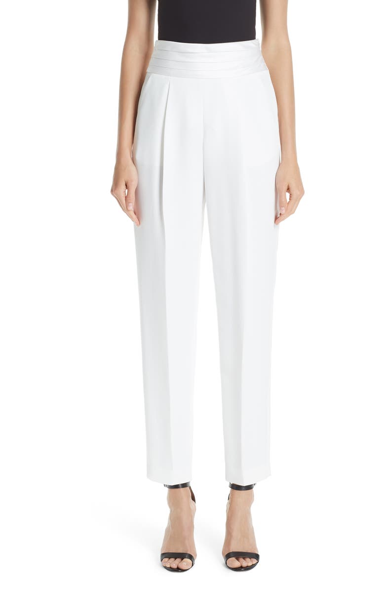 Emporio Armani Pleated Waistband Pants, Main, color, 