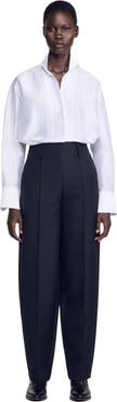 SANDRO Barrel-leg Tweed Trousers