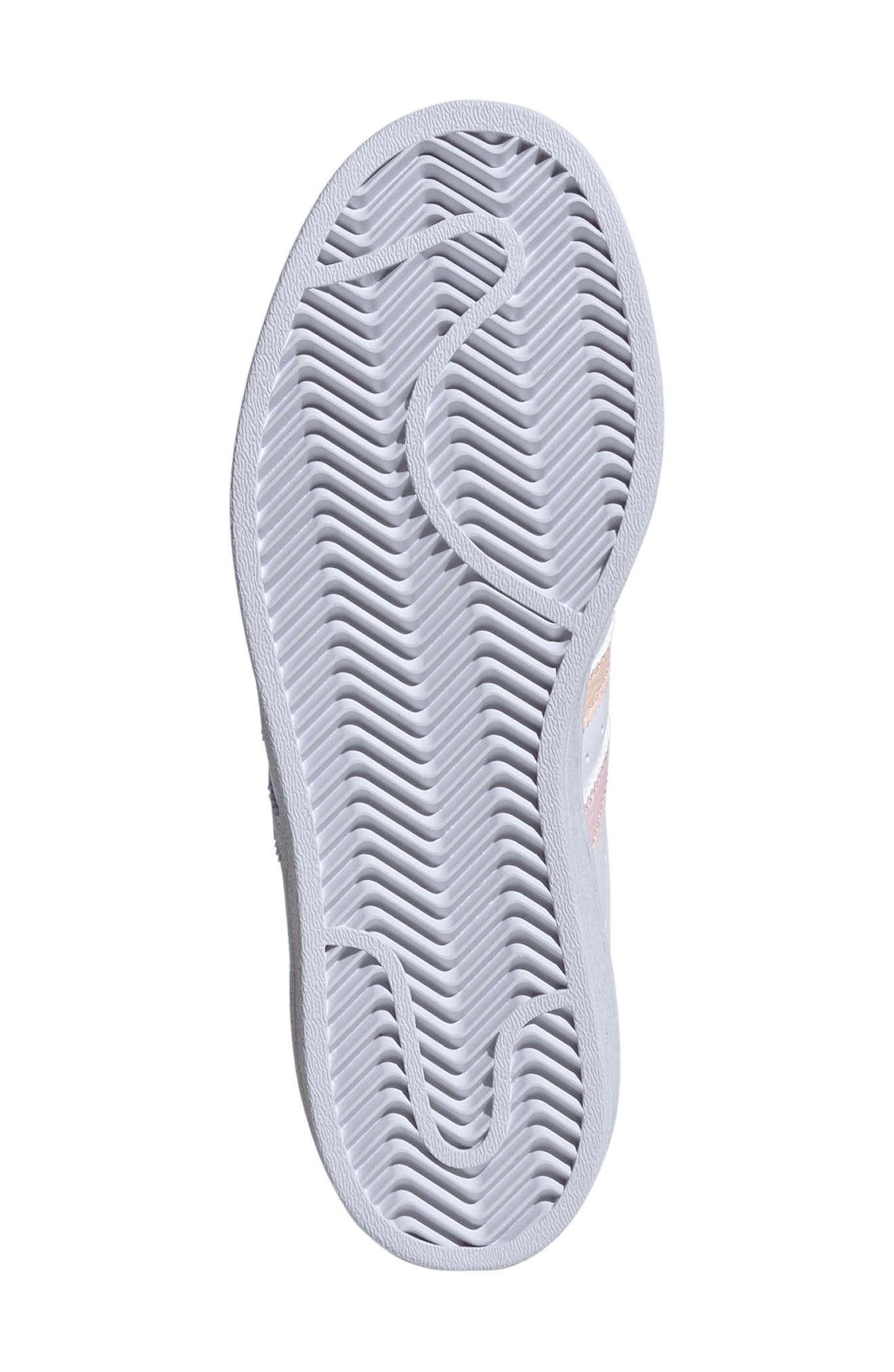 adidas Kids' Superstar Sneaker, Alternate, color, White/ Clear Pink