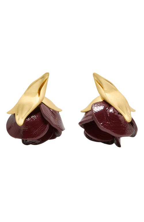Kate Spade Cubic Zirconia Rose Buds Earrings In Gold